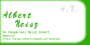 albert neisz business card